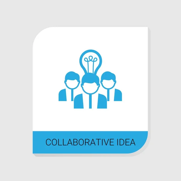 Editable filled Icono de idea colaborativa de la categoría Iconos de emprendimiento. Vector aislado Signo de idea colaborativa sobre fondo blanco — Vector de stock