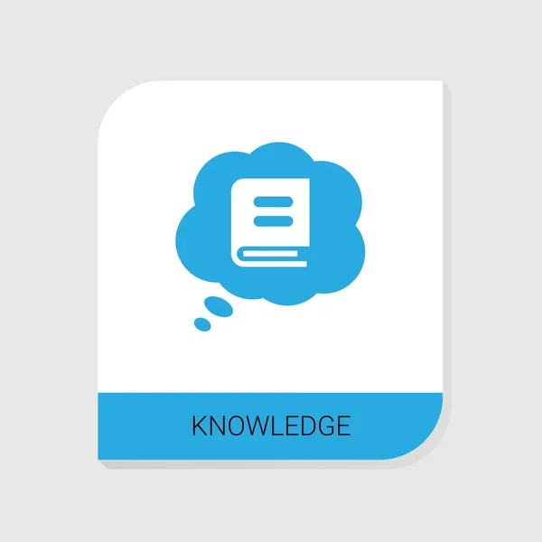 Icône de connaissance remplie modifiable de la catégorie des icônes Processus créatif. Vecteur isolé Signe de connaissance sur fond blanc — Image vectorielle