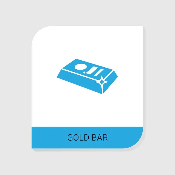 Icône de barre d'or remplie modifiable de la catégorie Icônes de casino. Isolé signe de barre d'or vectoriel sur fond blanc — Image vectorielle