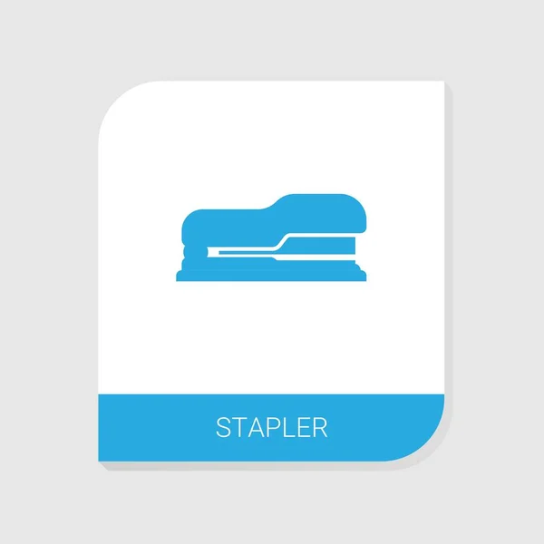 Editierbares gefülltes Stapler-Symbol aus der Kategorie Stationery-Symbole. Isoliertes Vektor-Stapler-Zeichen auf weißem Hintergrund — Stockvektor