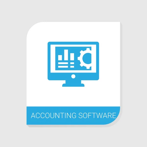 Icône de logiciel de comptabilité remplie modifiable de la catégorie Icônes de comptabilité. Vecteur isolé Logiciel de comptabilité signe sur fond blanc — Image vectorielle