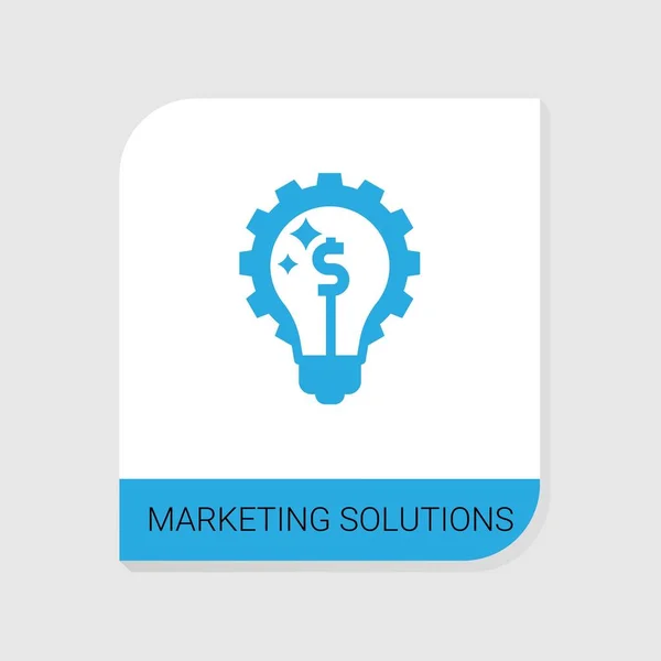 Editable filled Marketing solutions icon from Digital Marketing icons category. Isolated vector Marketing solutions sign on white background — Stock Vector