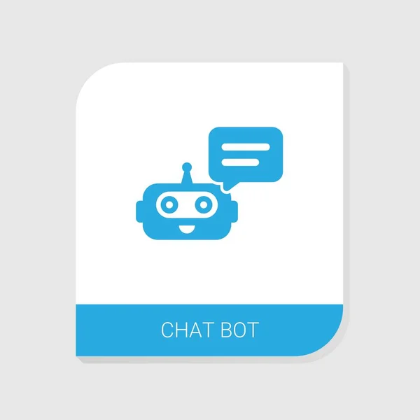Επεξεργάσιμο γεμισμένο εικονίδιο Chat Bot από την κατηγορία εικονίδια Τεχνητής Νοημοσύνης. Μεμονωμένο διανυσματικό σύμβολο Chat Bot σε λευκό φόντο — Διανυσματικό Αρχείο
