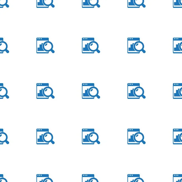 白い背景にシームレスに分離されたWeb分析アイコンパターン — ストックベクタ