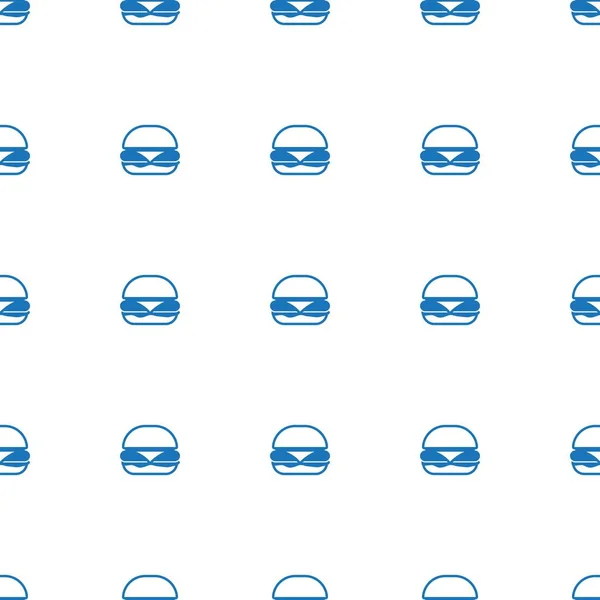 Patrón de icono de hamburguesa sin costura aislado sobre fondo blanco. Editable icono de hamburguesa llena. patrón de icono de hamburguesa para web y móvil . Gráficos vectoriales