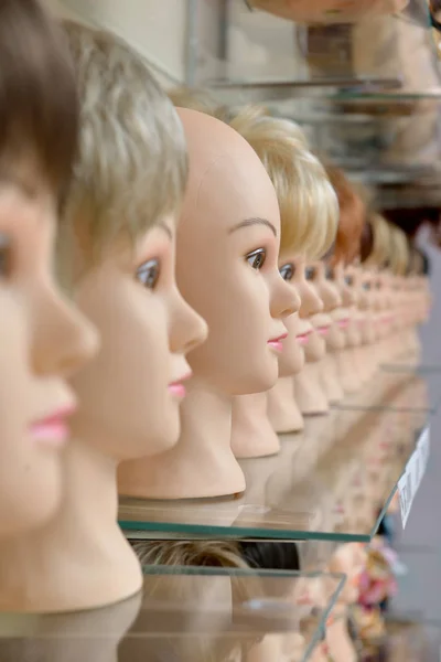 mannequin head in wigs