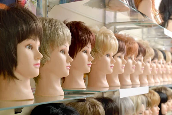 mannequin head in wigs