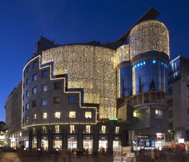 Viyana. Avusturya. 24 Aralık 2017: Haas-Haus, Viyana. Avusturya