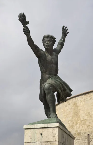 Statua Liberty Sulla Collina Gellert Budapest Ungheria — Foto Stock