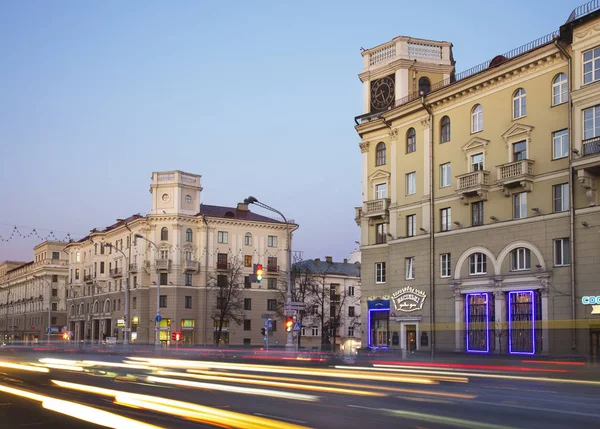 Minsk Belarus Abril 2019 Independence Avenue Minsk Belarús — Foto de Stock