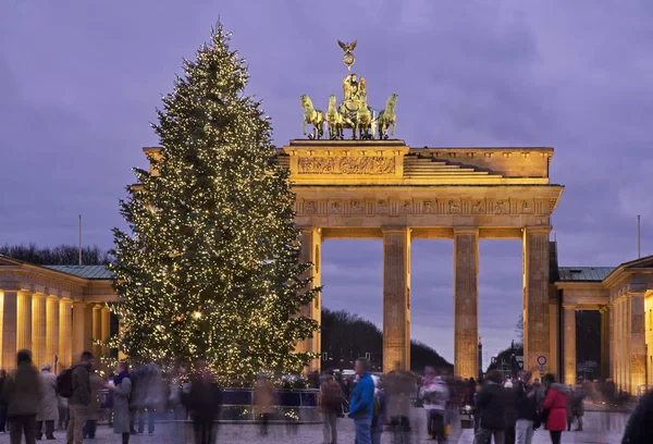 Dekoracje Wakacyjne Pariser Platz Berlinie Niemcy — Zdjęcie stockowe
