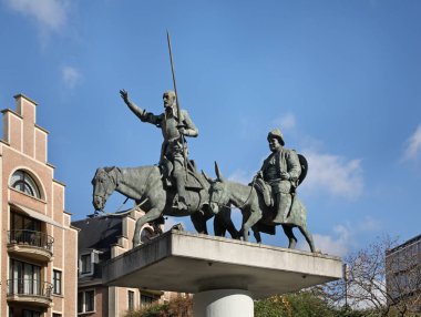 Brüksel 'deki Don Kişot Anıtı. Belçika