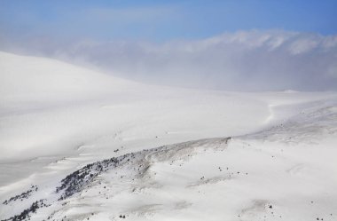 Kampın yakınındaki Pireneler. Andorra.