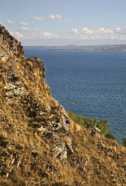 Vista Del Lago Sevan Armenia — Foto de Stock
