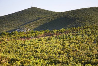 Studenci yakınlarındaki manzara. Bosna-Hersek