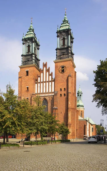 Katedra Piotra Pawła Wyspie Tumski Poznaniu Polska — Zdjęcie stockowe