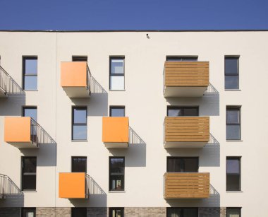 Fragment of modern house in Torun. Poland