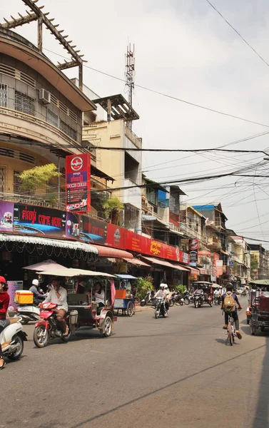 Typical Street Phnom Penh Cambodia — Stock Photo, Image