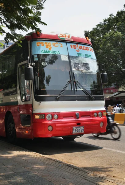 Bus Phnom Penh Chi Minh City Cambodia — Stock Photo, Image