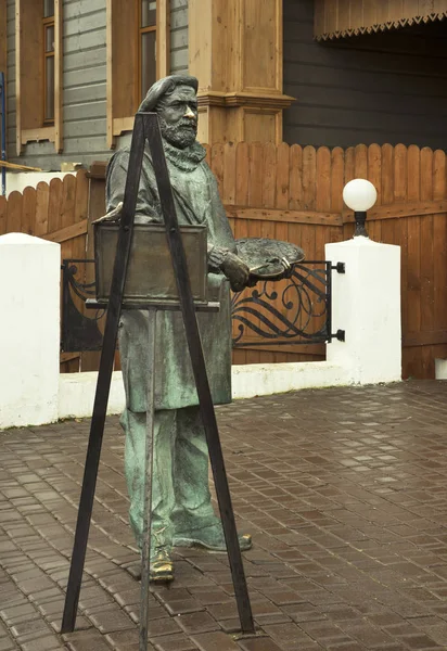 Skulptur Des Malers Der Georgievskaya George Straße Wladimir Russland — Stockfoto