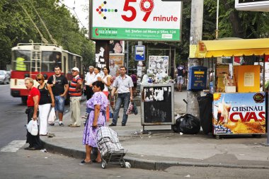 Kishinev 'deki Büyük Stephen Bulvarı. Moldova