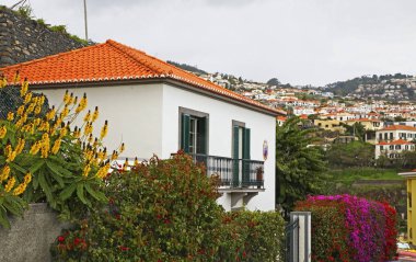 Ivramento 'nun manzarası. Funchal. Madeira adası. Portekiz