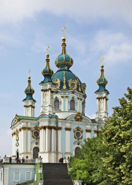 Kiev 'deki St. Andrew Kilisesi. Ukrayna