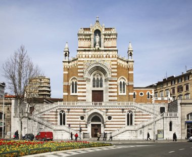 Capuchin Kilisesi - Rijeka 'daki Our Lady of Lourdes kilisesi. Hırvatistan