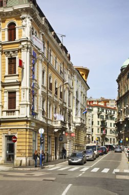 Rijeka 'da eski bir cadde. Hırvatistan