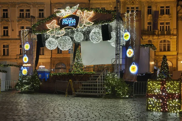 Décorations Vacances Place Vieille Ville Prague République Tchèque — Photo