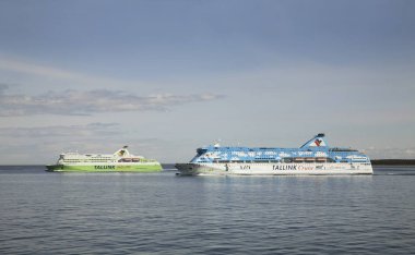 Tallinn 'den Helsinki' ye giden feribot. Estonya