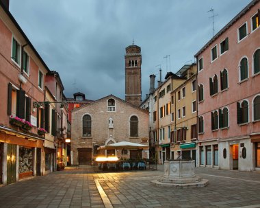 Campo San Toma, Venedik 'te. Veneto. İtalya
