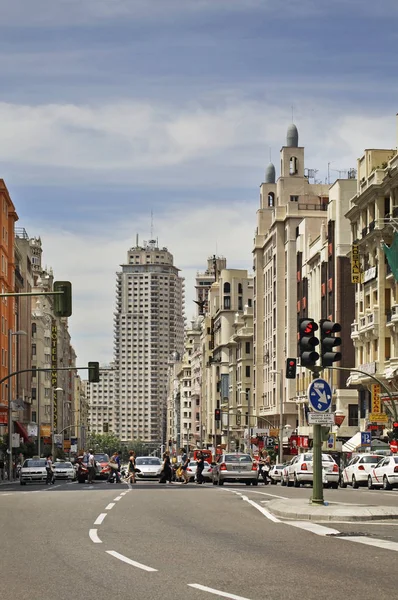 Gran Straat Madrid Spanje — Stockfoto