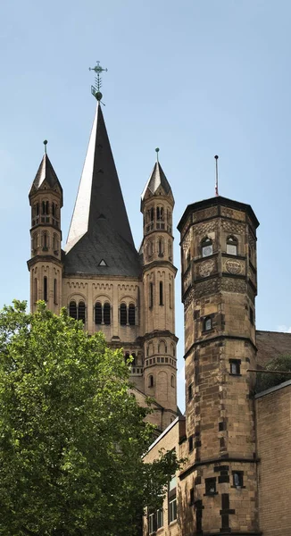 Great Martin Church Stapelhaus Cologne Koln Germany — Stock Photo, Image