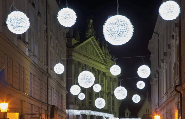Holiday Decorations Bratislava Slovakia — Stock Photo, Image