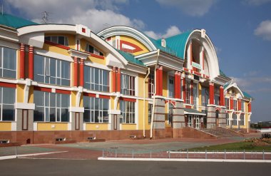 Biysk 'teki tren istasyonu. Altai Krai. Batı Sibirya. Rusya