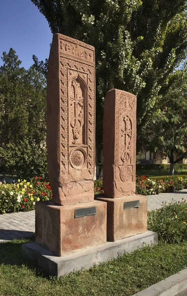 Pedra Velha Mosteiro Etchmiadzin Arménia — Fotografia de Stock