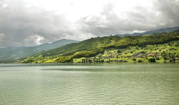 Lago Sarnen Sarner See Nel Cantone Obwalden Svizzera — Foto Stock