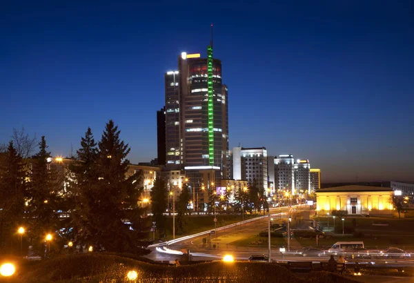 Minsk 'teki Winners Bulvarı. Beyaz Rusya