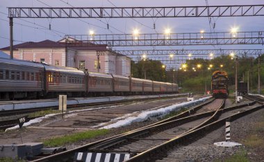 Yelets 'teki tren istasyonu. Rusya