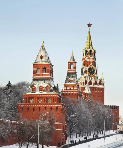 Konstantino Eleninskaya Nabatnaya Spasskaya Las Torres Tsarskaya Del Kremlin Moscú — Foto de Stock