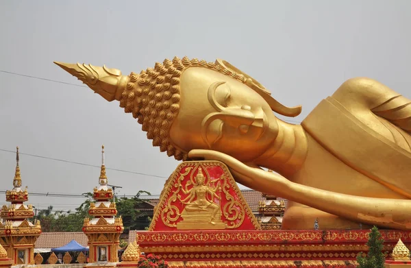 Bouddha Couché Temple Wat Luang Tai Vientiane Laos — Photo