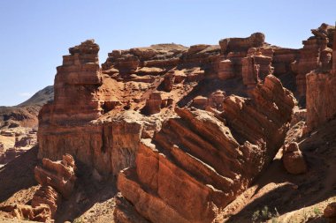 Ulusal Park Sharyn Kanyonu (Kaleler Vadisi). Kazakistan