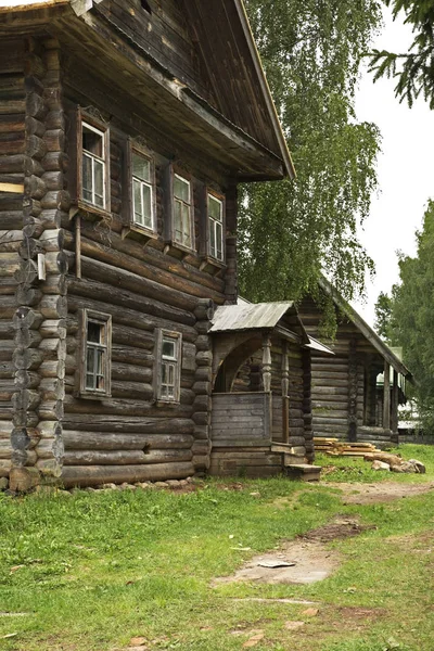 Antigua Casa Madera Vasilevo Óblast Tver Rusia —  Fotos de Stock