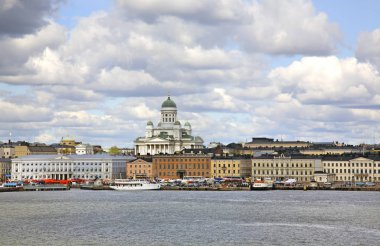 Helsinki 'nin panoramik manzarası. Finlandiya