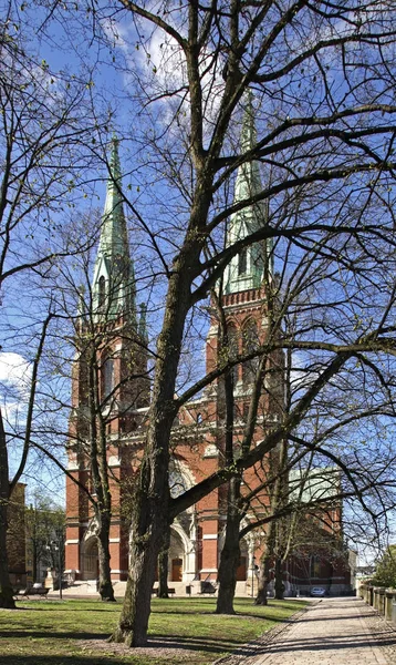 Εκκλησία Του Αγίου Ιωάννη Johanneksenkirkko Στο Ελσίνκι Φινλανδία — Φωτογραφία Αρχείου