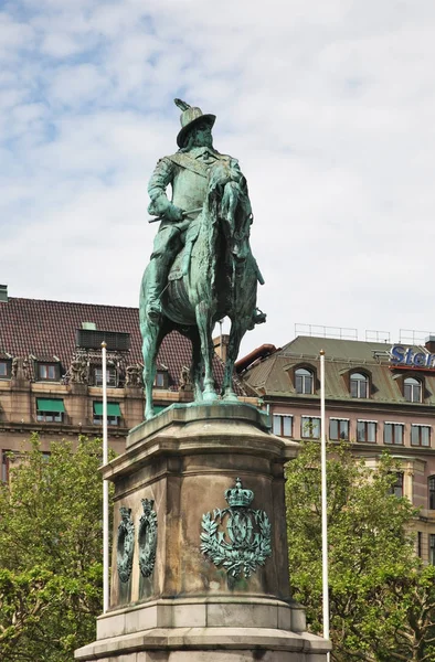 Charles Gustav Svéd Emlékmű Stortorget Téren Malmőben Svédország — Stock Fotó