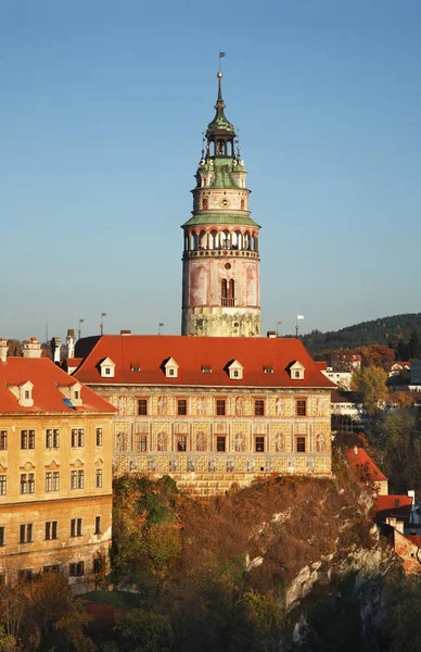 Cesky Krumlov Daki Kale Kulesi Çek Cumhuriyeti — Stok fotoğraf