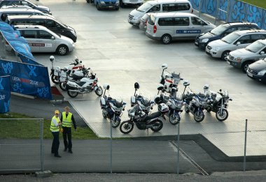 Innsbruck 'taki stadyumun yakınında. Tyrol. Avusturya