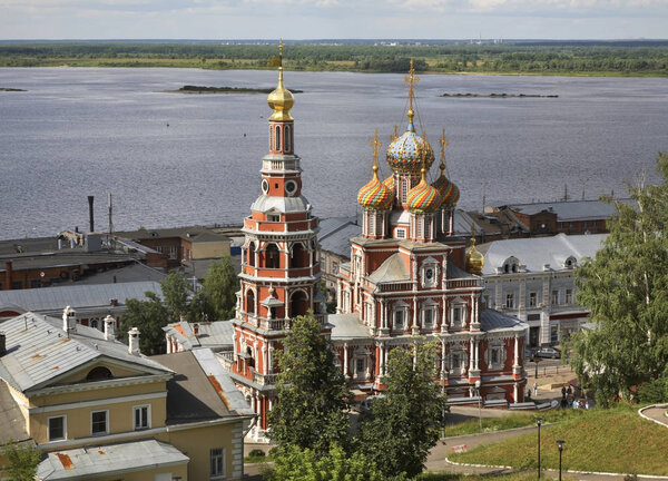 Church of the Nativity of Our Lady (Stroganov Church) in Nizhny Novgorod. Russia
